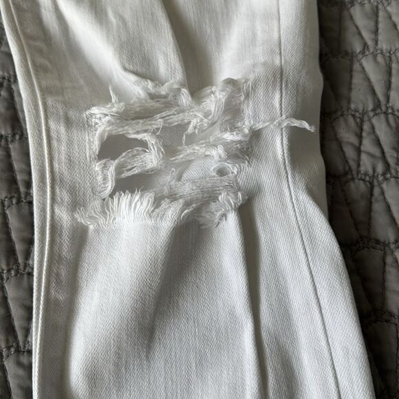 L'agence Women's White Distressed High Rise Skinny Jeans Pants Size 25 - Picture 9 of 10